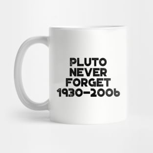 Pluto Never Forget 1930-2006 Vintage Retro Mug